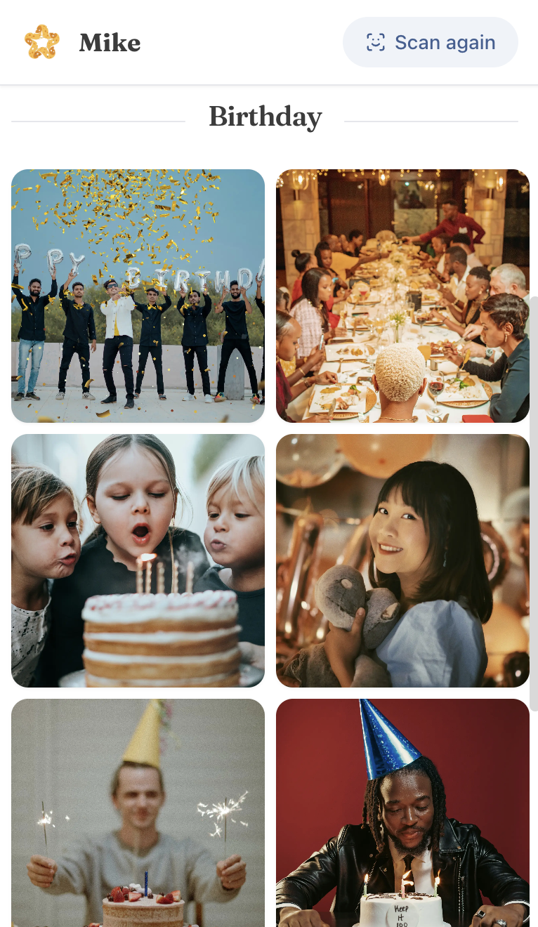 SeyChizz Mobile Client Gallery Interface